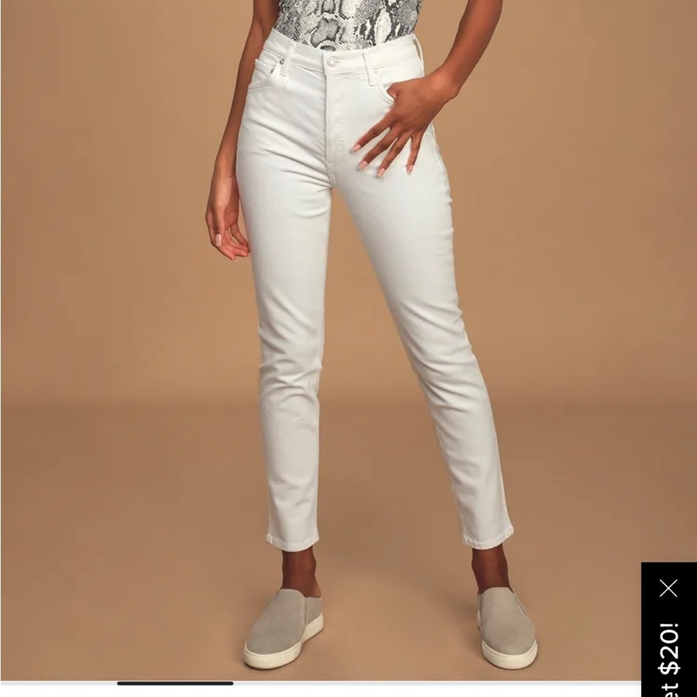 AGOLDE White Nico High Rise Jeans
